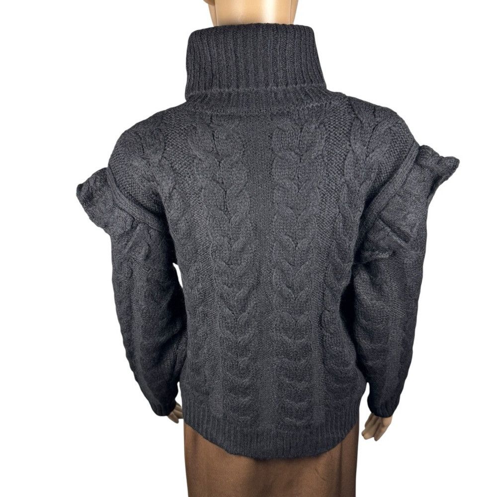 Joe's NWT New $278 Joe's Jeans Ruffle Sleeve Cable Knit Turtlenec Size S / US 4 / IT 40 - 4 Thumbnail
