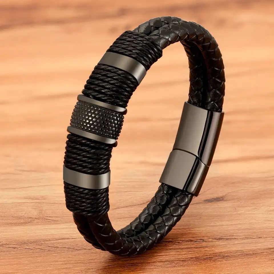 Jewelry × Vintage Vintage Woven Leather Rope Wrap Bracelets Size ONE SIZE - 1 Thumbnail