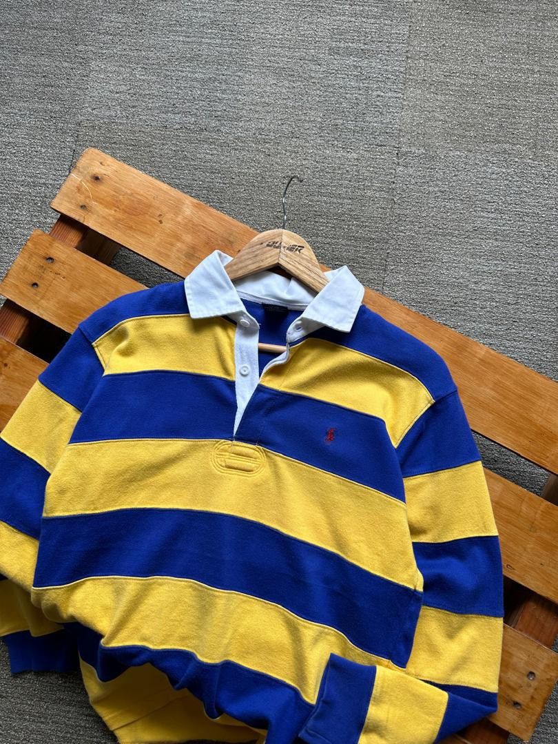 Polo Ralph Lauren × Vintage VINTAGE POLO RALPH LAUREN STRIPE RUGBY SHIRT Size US S / EU 44-46 / 1 - 2 Thumbnail
