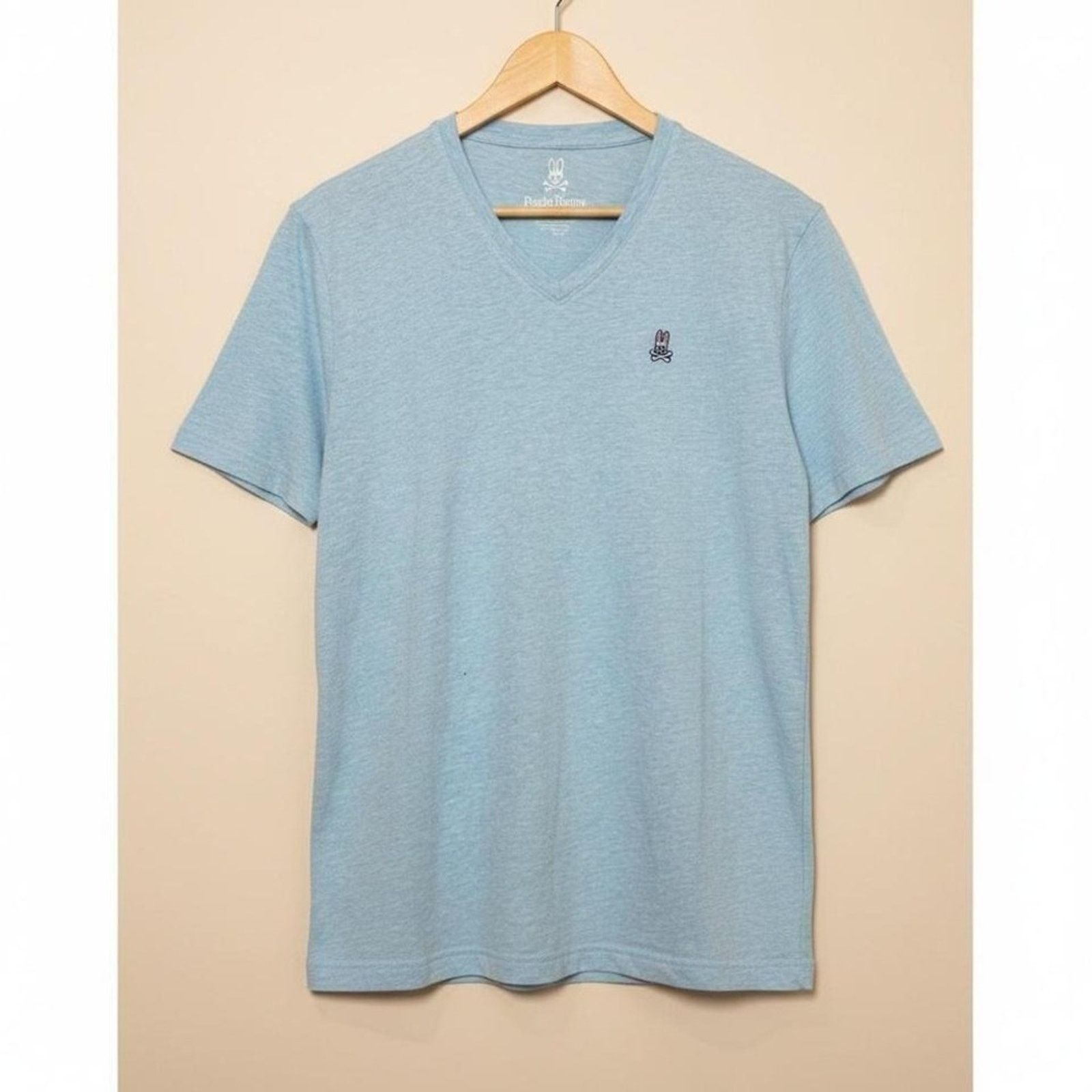 Psycho Bunny Psycho Bunny Pima Cotton V-Neck Tee Light Blue Sz 6 Size US XL / EU 56 / 4 - 1 Thumbnail