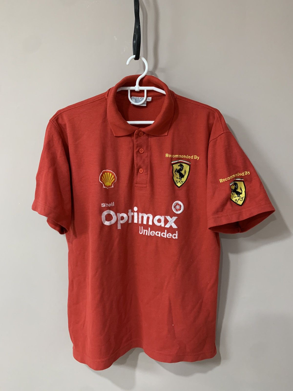 Formula 1 Ferrari Vintage 90s Formula 1 Polo Shirt Retro Racing Size L Size US L / EU 52-54 / 3 - 1 Thumbnail