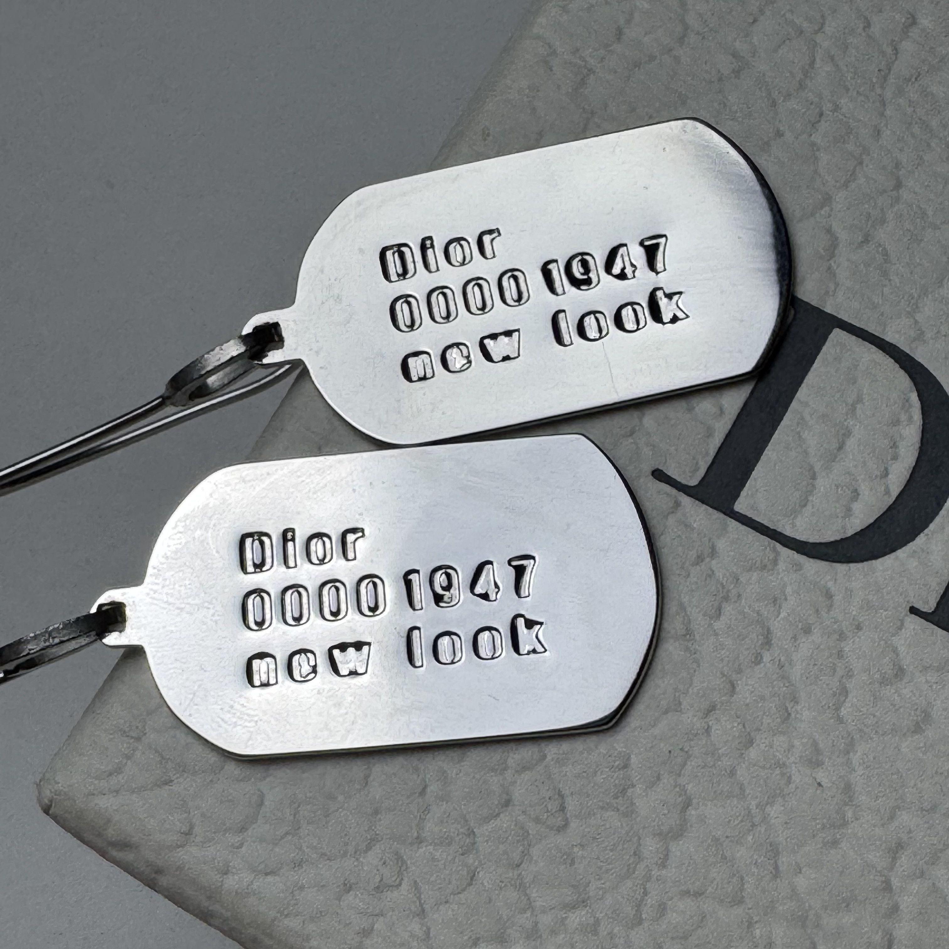 Dior John Galliano ID Tags Earring Size ONE SIZE - 6 Thumbnail