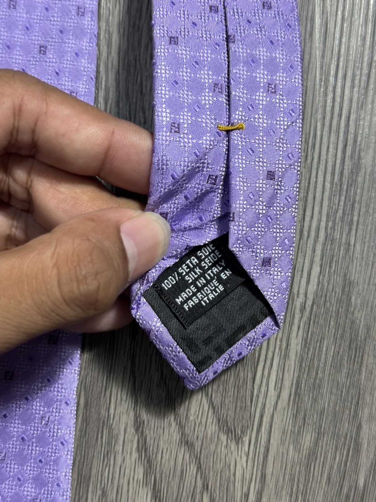 Fendi FENDI Logos Full Print Silk Tie Size ONE SIZE - 5 Thumbnail