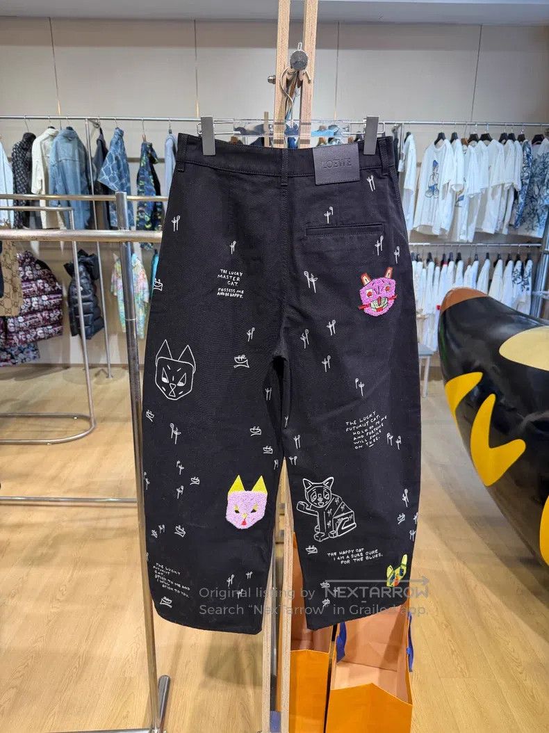 Loewe Loewe Black cat cartoon jeans Size 25" / US 0 / IT 36 - 2 Thumbnail