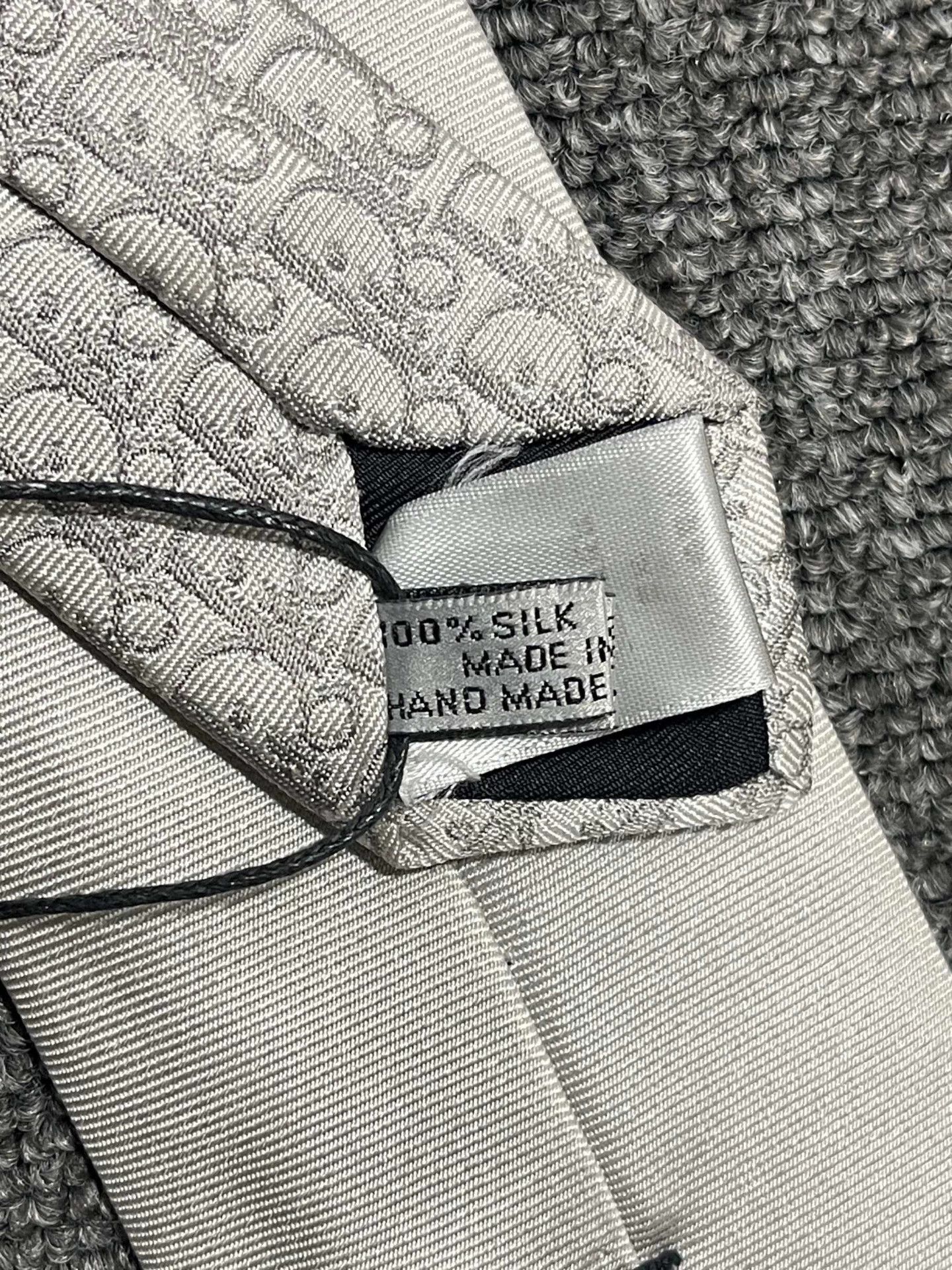 Dior Dior Monogram all over silver silk tie Size ONE SIZE - 4 Thumbnail