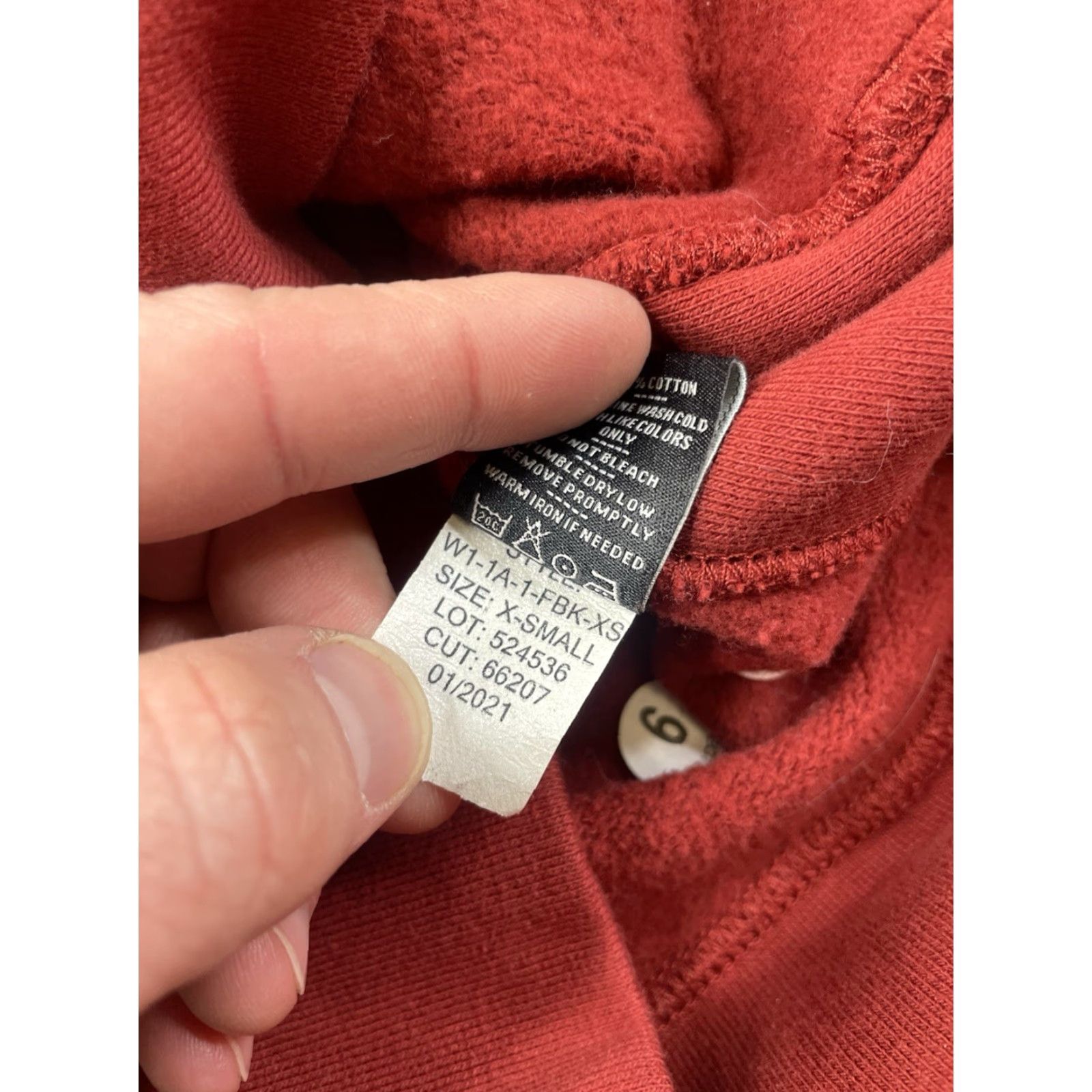 Vintage American Giant Womens XS Hoodie Red Full Zip Heavyweight Size XS / US 0-2 / IT 36-38 - 8 Thumbnail