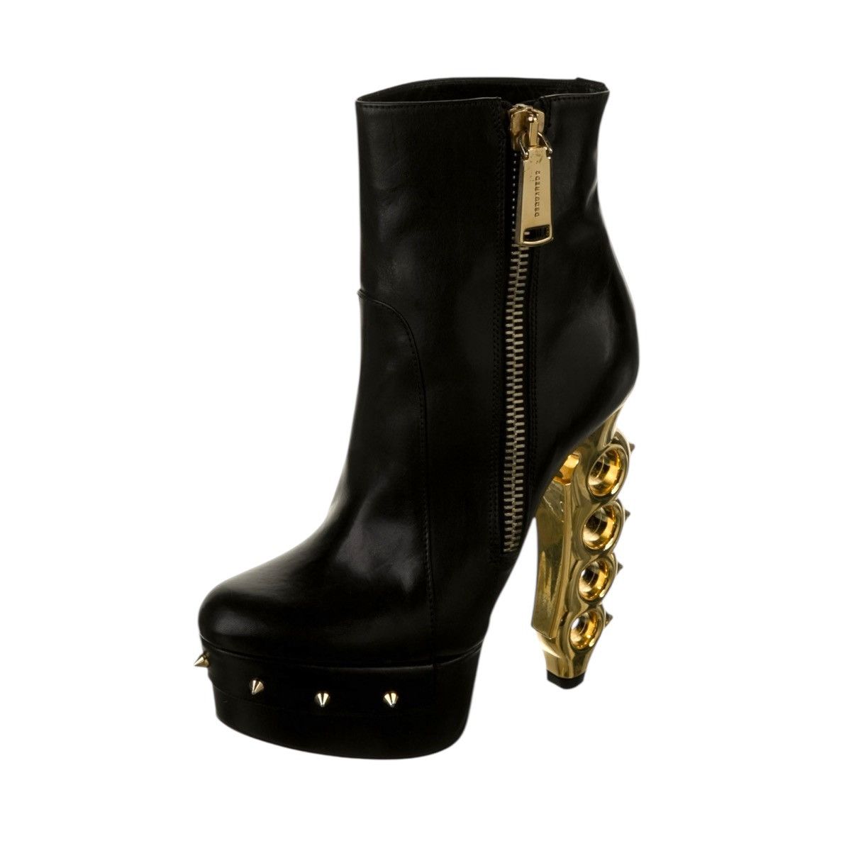 Dsquared2 Runway brass knuckle bootie heel Size US 6 / IT 36 - 2 Thumbnail