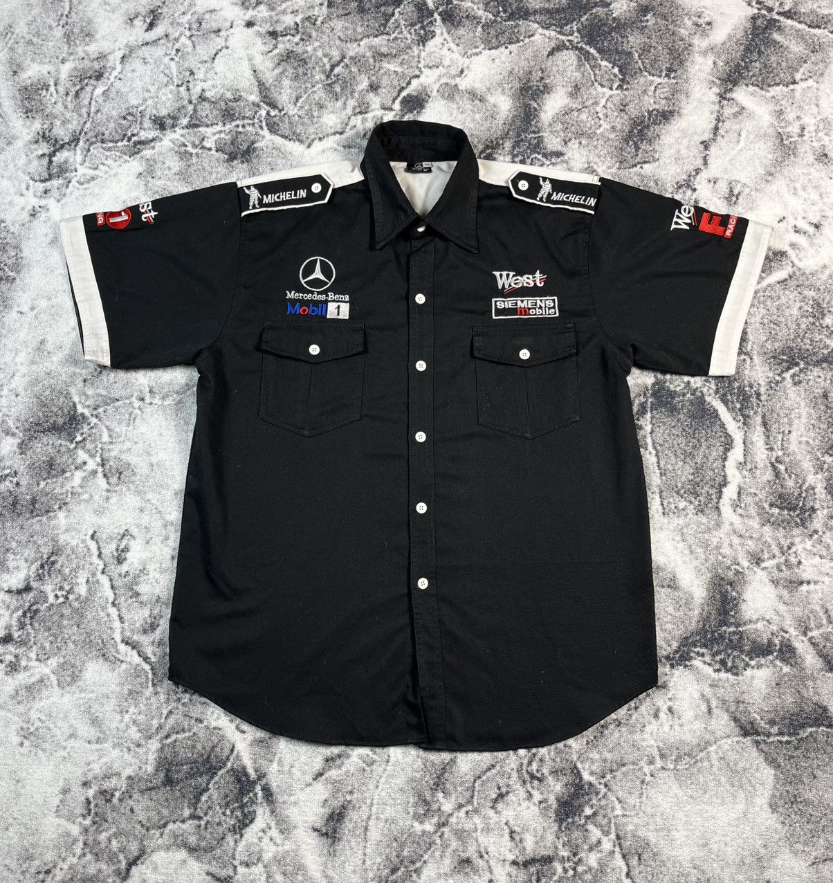 Mercedes-Benz Mercedes Benz West Racing Shirt F1 Vintage Y2K XXL Size US XXL / EU 58 / 5 - 2 Thumbnail