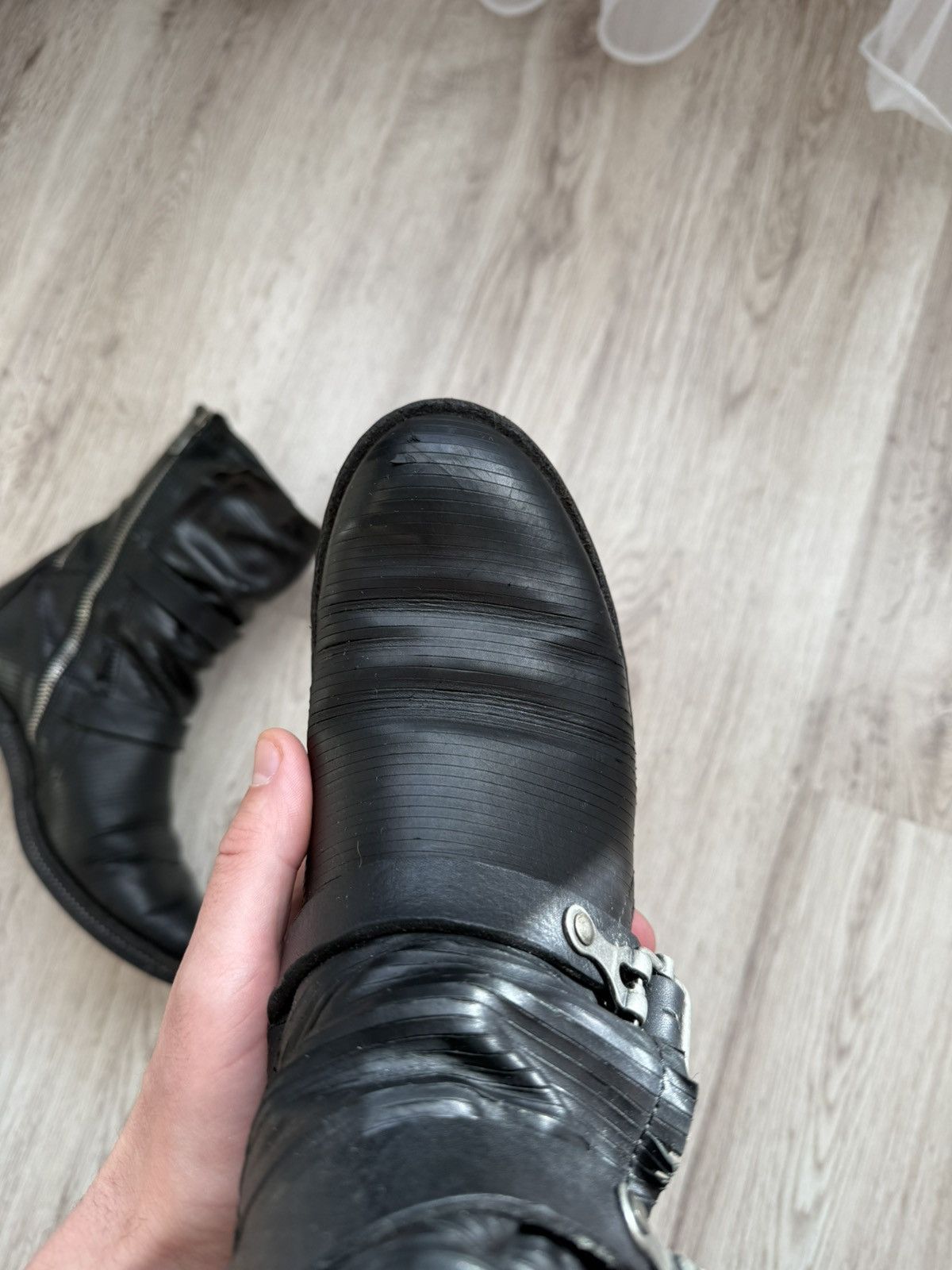 A.S.98 Airstep A.S.98 Black Leather Buckle Strap Zip Biker EU 38 Size US 8 / IT 38 - 17 Thumbnail