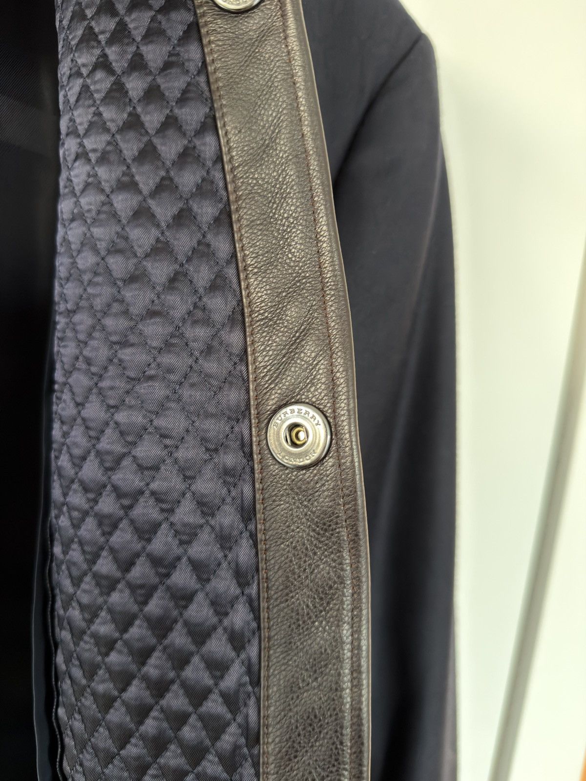 Burberry London Wool Cashmere Blazer with Quilted Vest Insert Navy 56 Size 52R - 16 Thumbnail