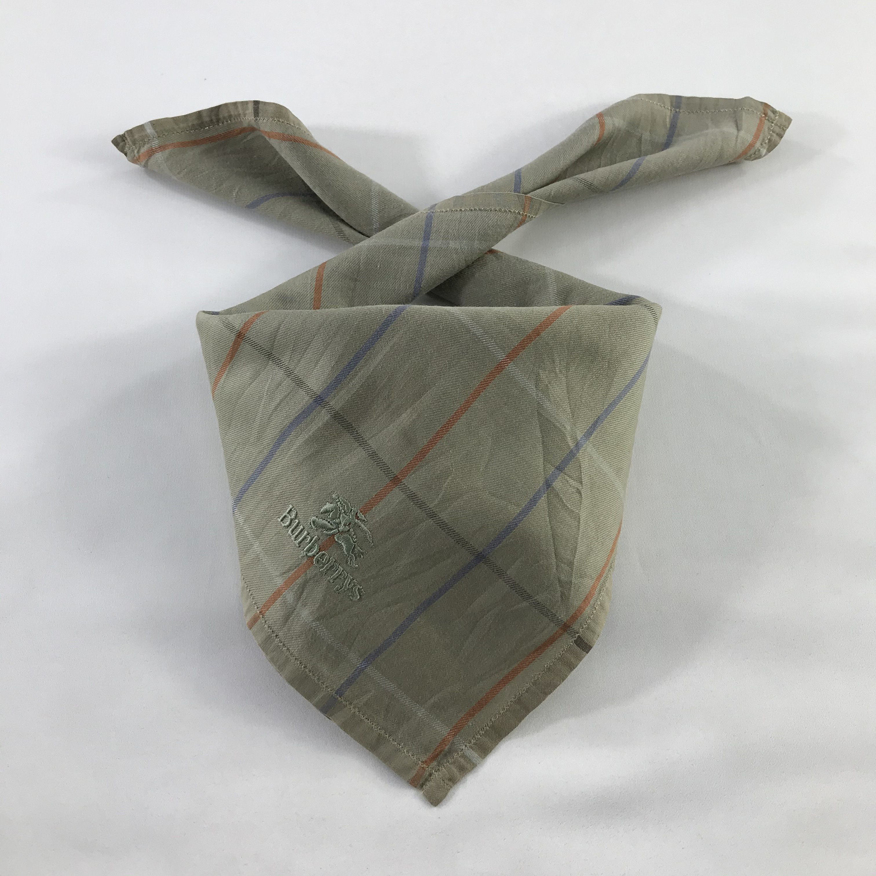 Burberry × Vintage Burberry Bandana / Handkerchief / Neckerchief - S1112 Size ONE SIZE - 3 Thumbnail