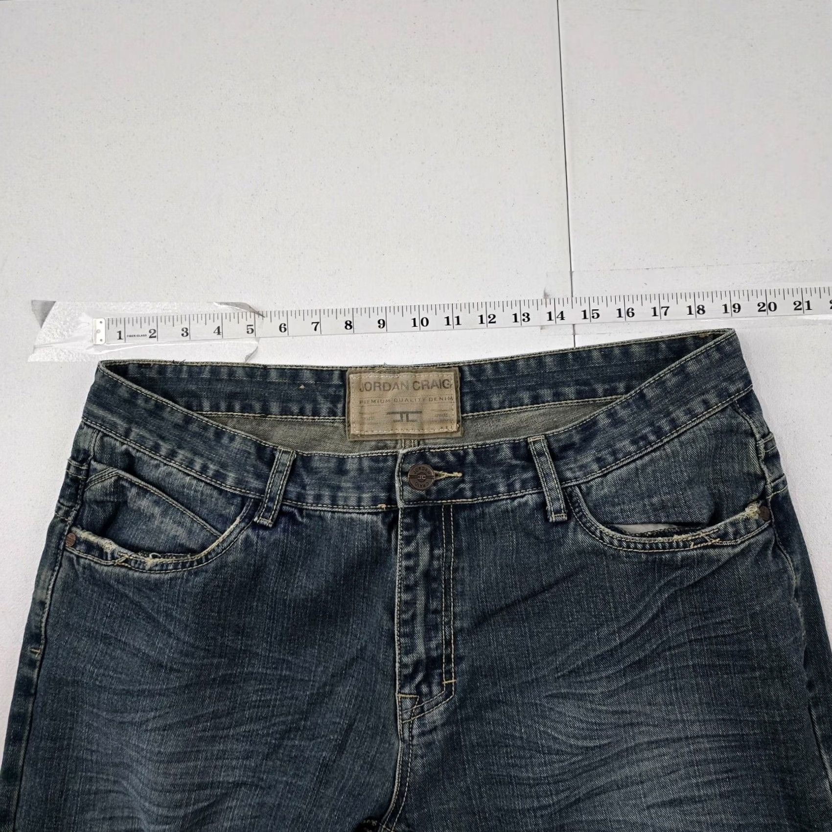 Jordan Craig Jordan Craig Jeans Mens Straight Blue Denim 38x32 Light Wash Size US 38 / EU 54 - 5 Thumbnail