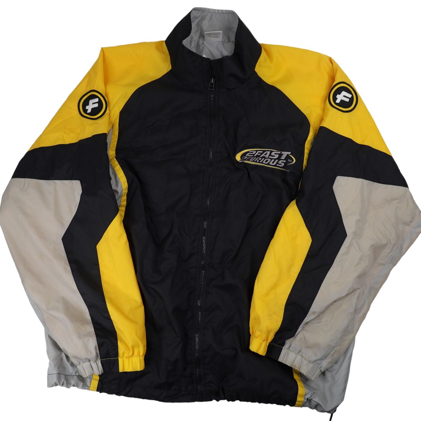 image of Vintage Racing Champions X 2Fast2Furious Windbreaker Jacket in Black, Men's (Size 2XL)