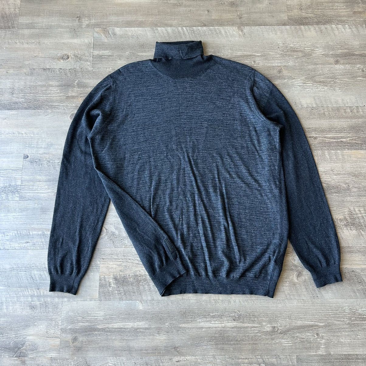 Prada × Vintage Vintage FW2010 Prada Two Tone Cotton&Cashmere Roll Neck Size US XL / EU 56 / 4 - 2 Thumbnail