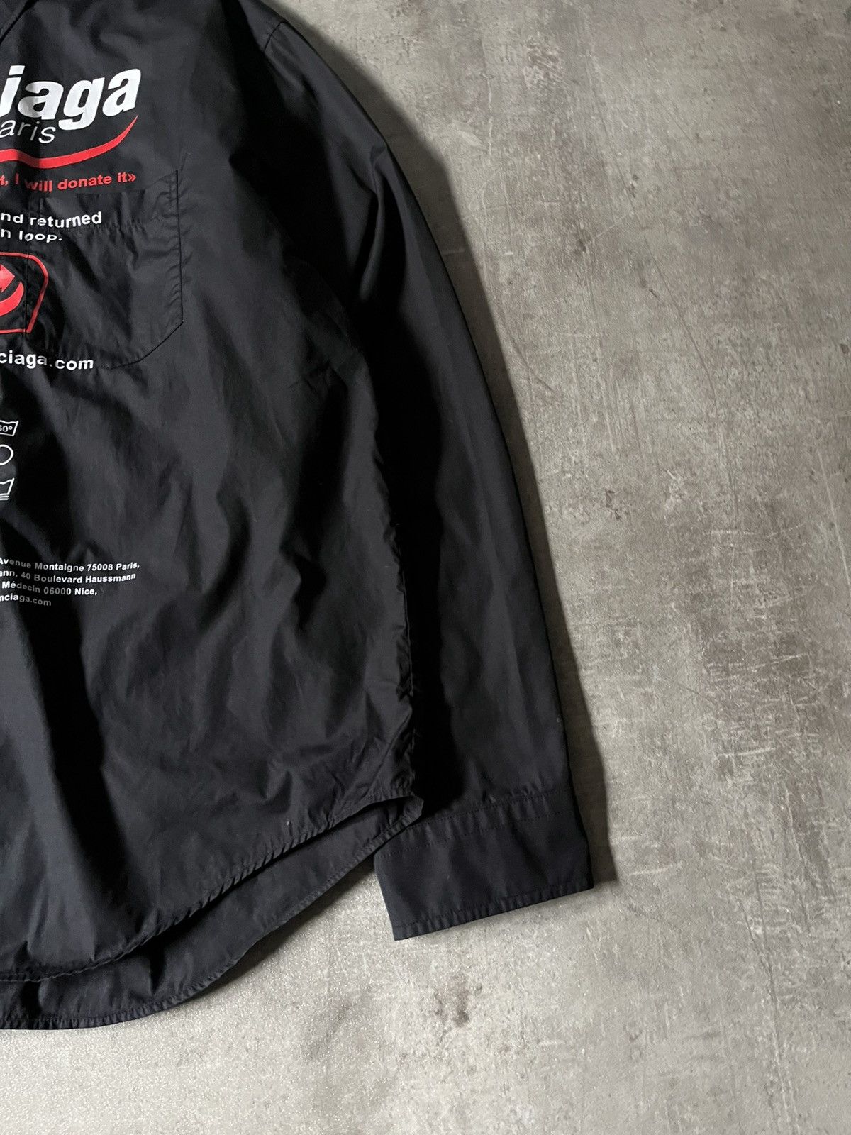 Balenciaga Balenciaga Recycling logo print eco FW21 button up shirt Size US M / EU 48-50 / 2 - 5 Thumbnail