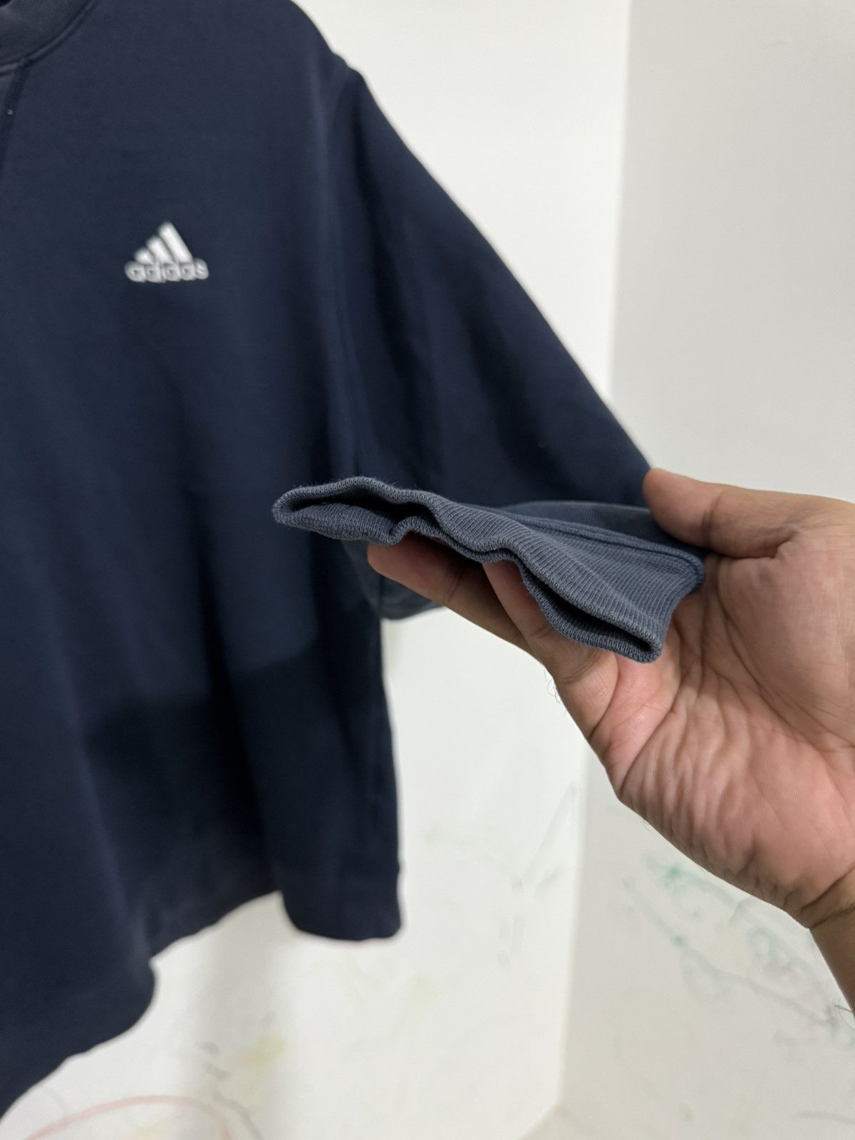 Adidas Vintage Adidas Stripe Blue Longsleeve Embroidery Sweatshirt Size US M / EU 48-50 / 2 - 4 Thumbnail