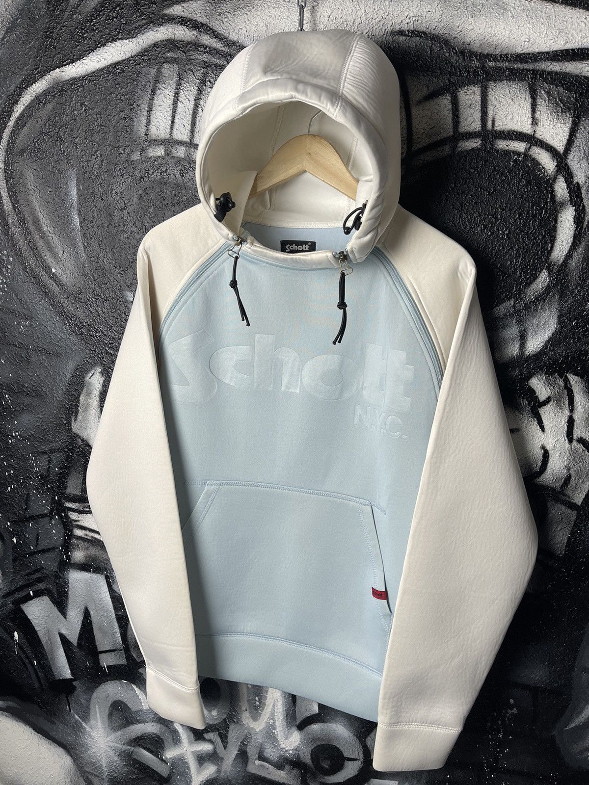 Schott Schott N.Y.C. Double Zip Hooded Neoprene Jacket Size XL Size US XL / EU 56 / 4 - 1 Thumbnail
