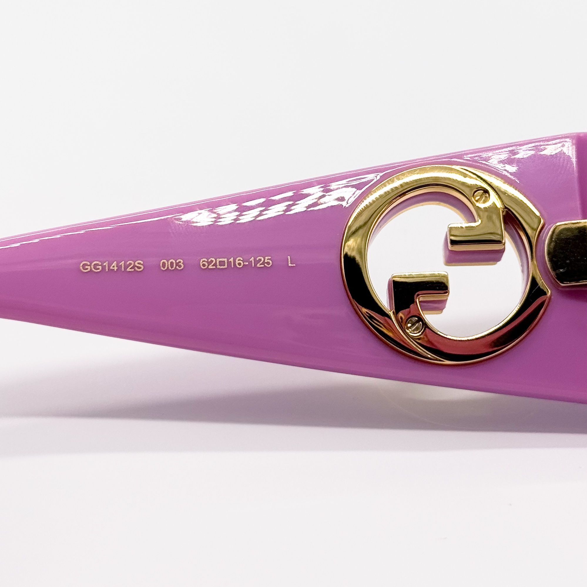 Gucci NEW GUCCI GG1412S 003 PINK SHIELD WOMEN SUNGLASSES GUCCI Size ONE SIZE - 10 Thumbnail