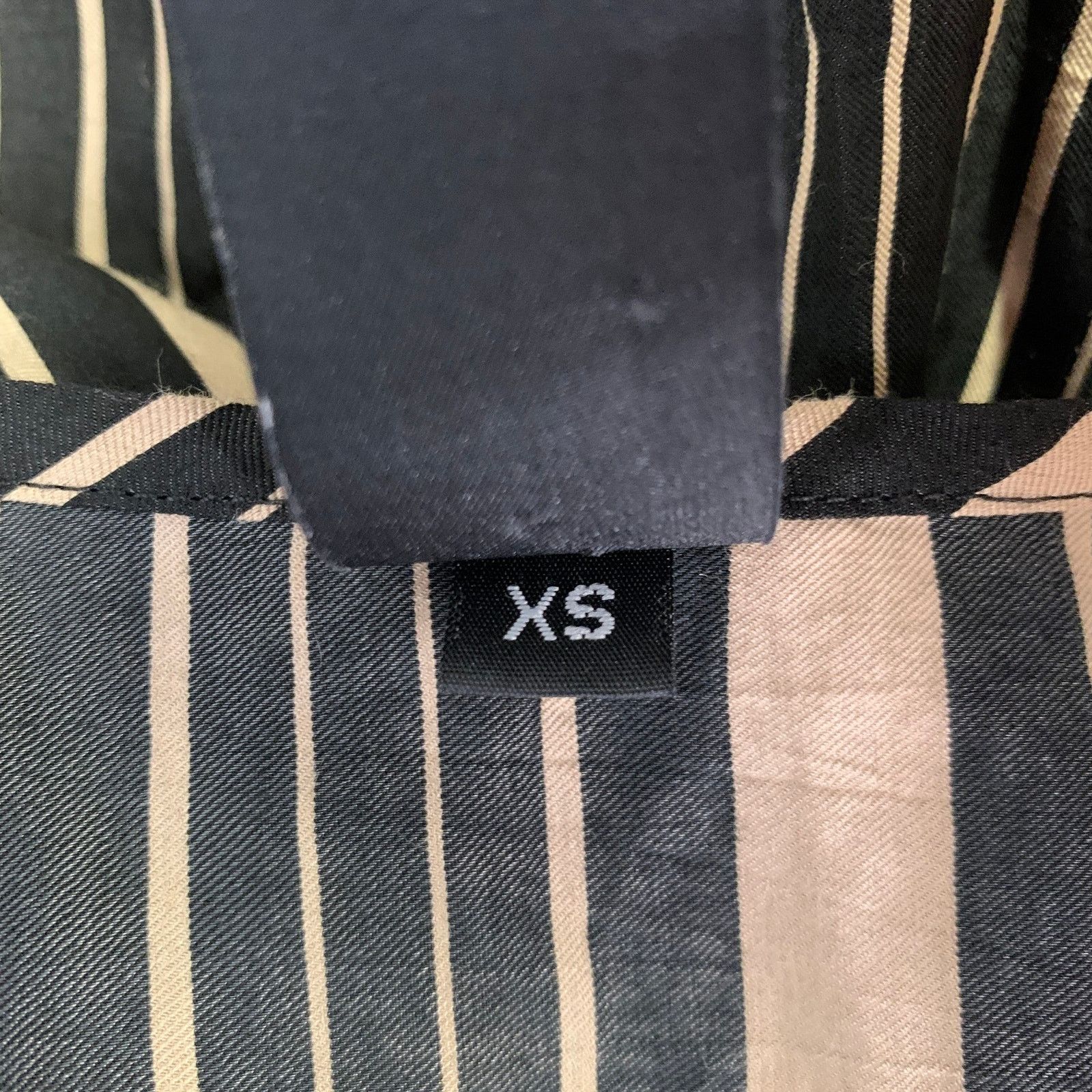 Other Size XS Black Beige Viscose Blend Stripe Tunic Long Dress Size XS / US 0-2 / IT 36-38 - 6 Thumbnail