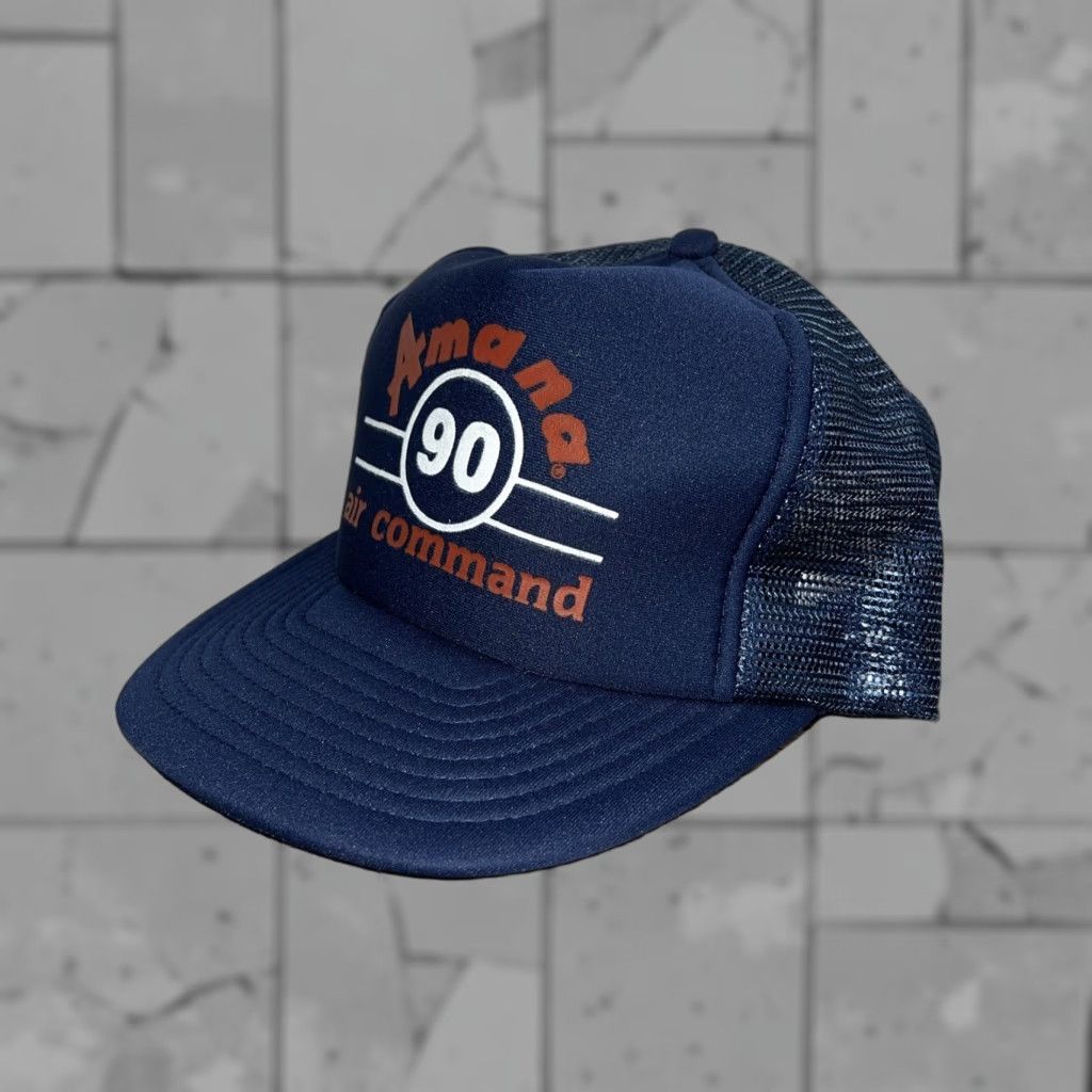 Commando VINTAGE Amana Air Command 90 Hat Snapback Trucker Style Blue One Size Men Size ONE SIZE - 1 Thumbnail