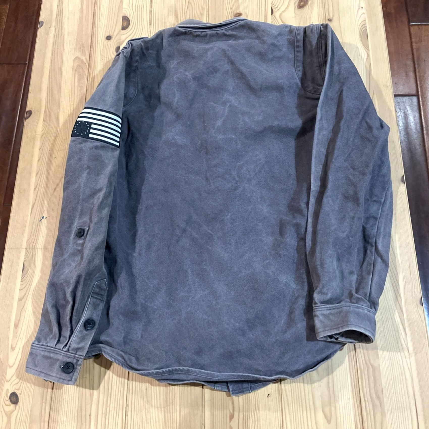 Black Scale VINTAGE Black Scale Shirt Military Jacket Camouflage Canvas Cotton Gray Small Mens Casual Streetwear Outdoors Size US S / EU 44-46 / 1 - 6 Thumbnail
