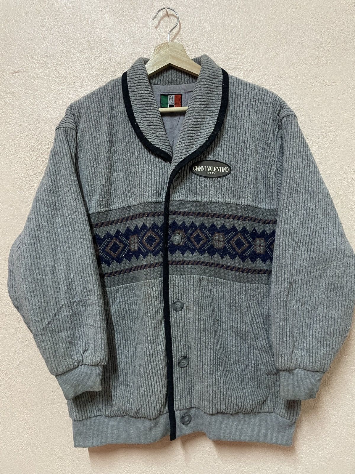 Designer × Gianni Valentino × Valentino Vintage GIANNI VALENTINO ITALY Navajo Aztec Knitwear Jacket Size US M / EU 48-50 / 2 - 4 Thumbnail