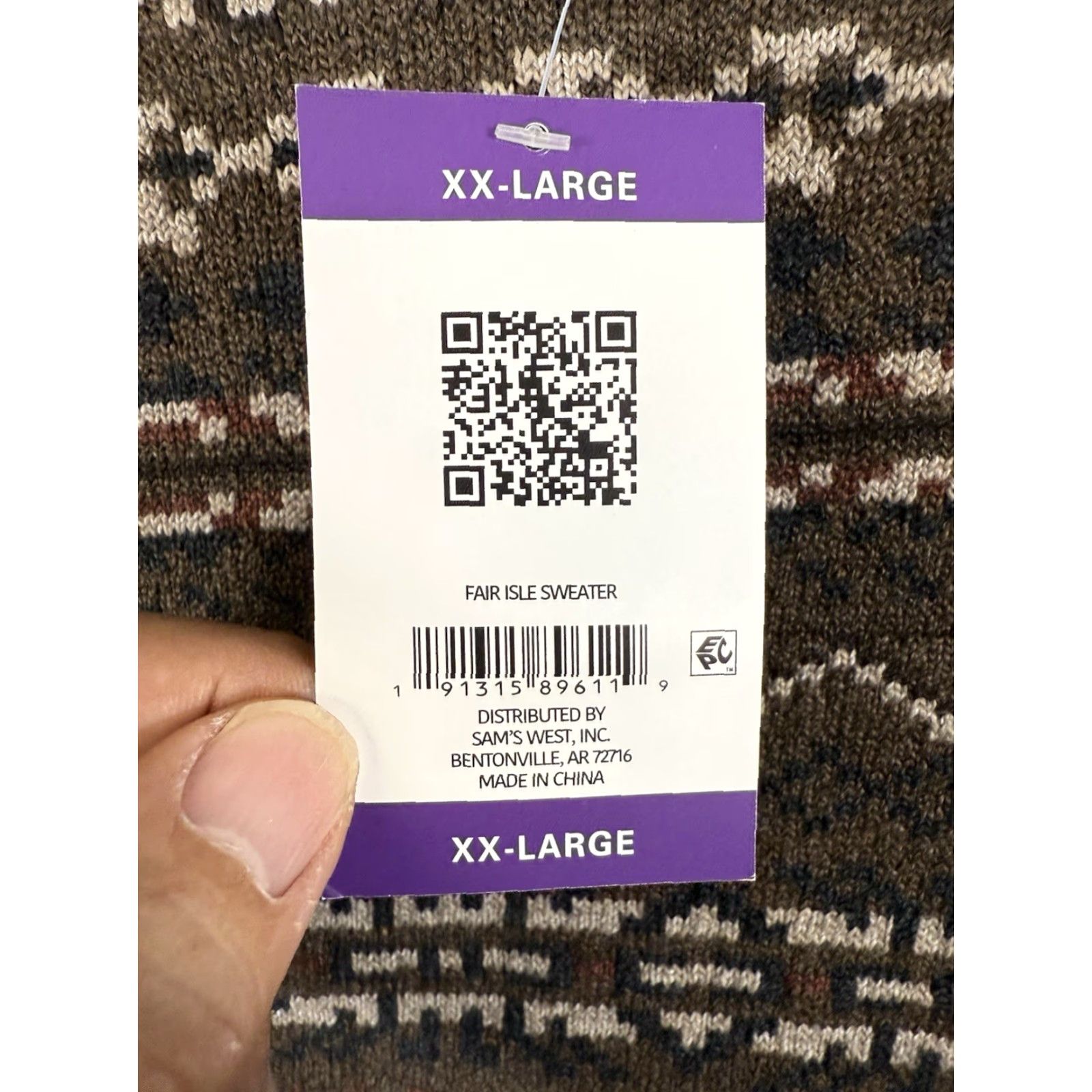 Lands' End Lands' End Fair Isle Pullover Sweater Men 2XL Brown Long Sleeve Stretch NWT Size US XXL / EU 58 / 5 - 5 Thumbnail