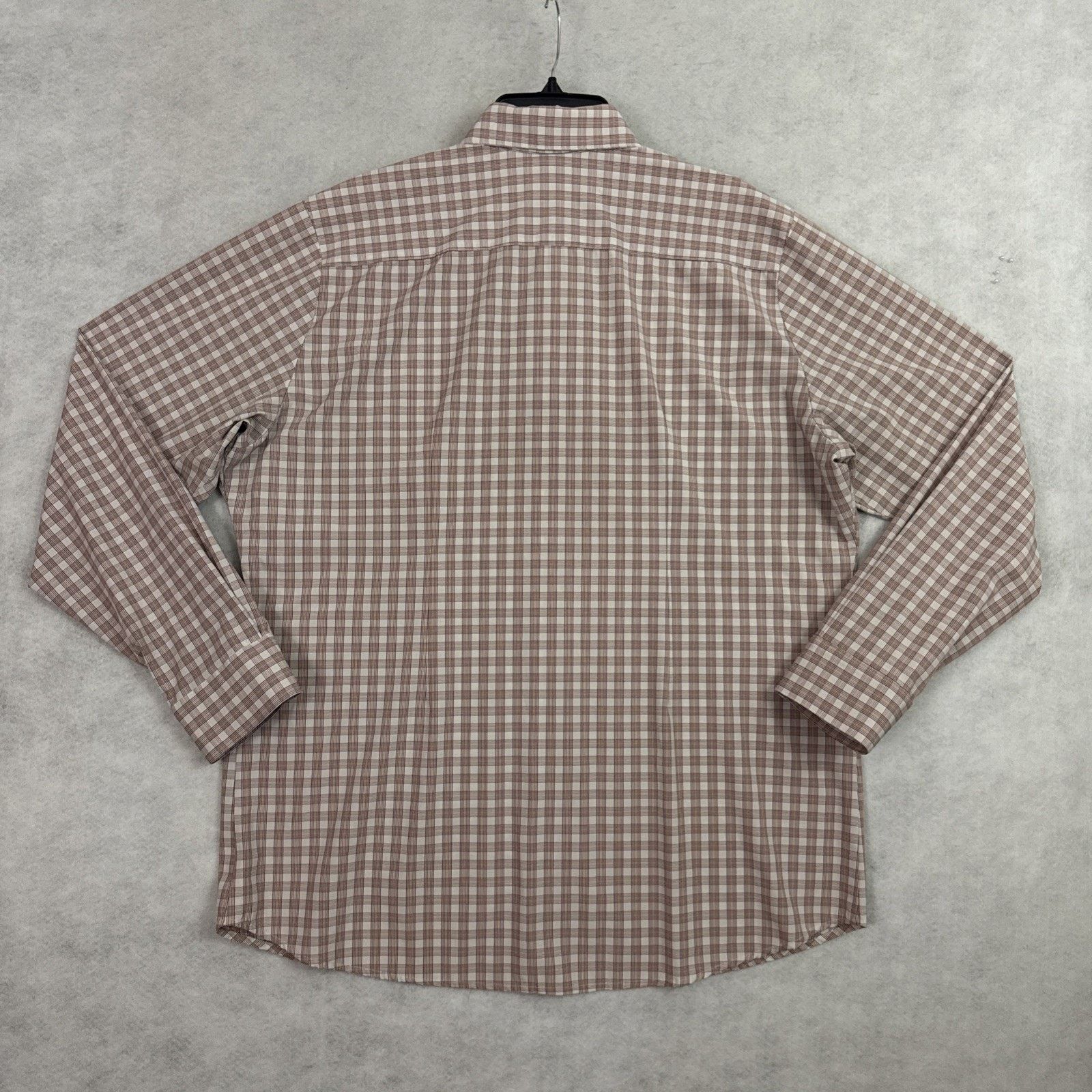 Mizzen+Main Mizzen Main Leeward Dress Shirt Mens XXL Burgundy Check Trim Size US XXL / EU 58 / 5 - 3 Thumbnail