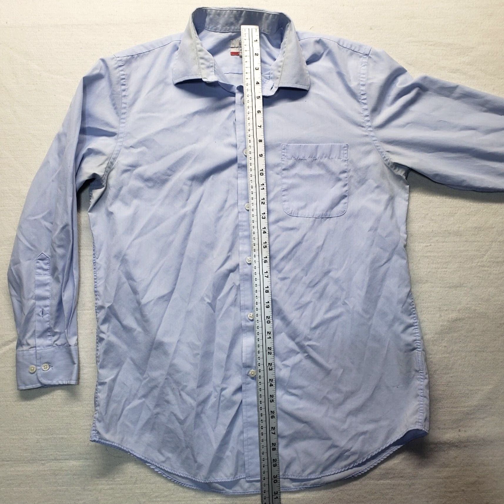Croft & Barrow Croft & Barrow Solid Blue Short Sleeve Button Shirt Classic Fit Adult Men's 16 Shirt Blue 16 Croft & Barrow Men Button-Up Short Sleeve Size US L / EU 52-54 / 3 - 6 Thumbnail