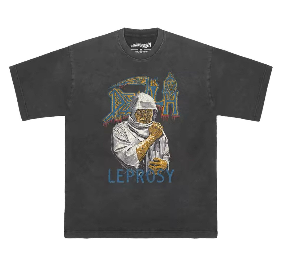 Japanese Brand × Vintage Death Leprosy Graphic Printed Cotton Tshirt Size US L / EU 52-54 / 3 - 2 Thumbnail
