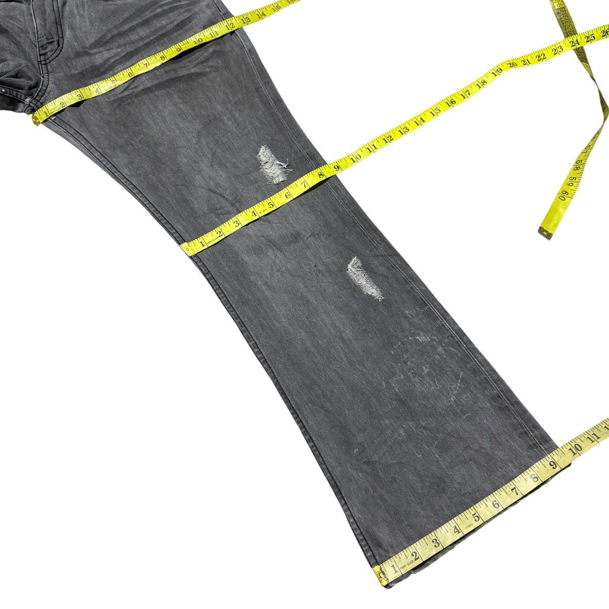 semanticdesign Vintage Semantic Design Snake Skin Denim Flare Jeans Size US 35 - 21 Thumbnail