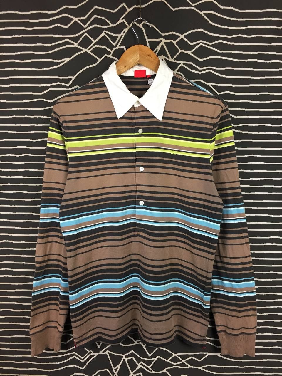 J.Lindeberg J.Lindeberg Stockholm Multi Stripe Preppy Polo Shirt Size US M / EU 48-50 / 2 - 1 Thumbnail