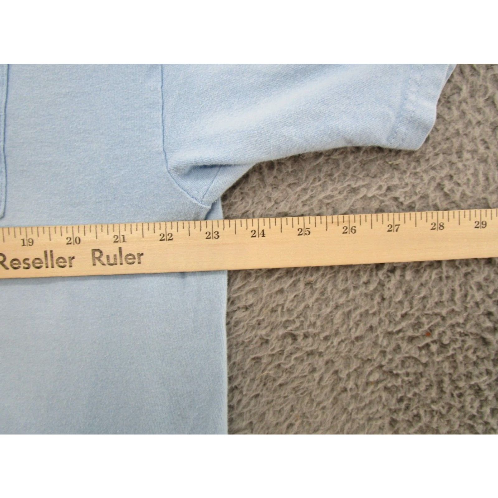 Hanes VINTAGE Hanes T-Shirt Double-Sided Blue Mens L Read Size US L / EU 52-54 / 3 - 7 Thumbnail