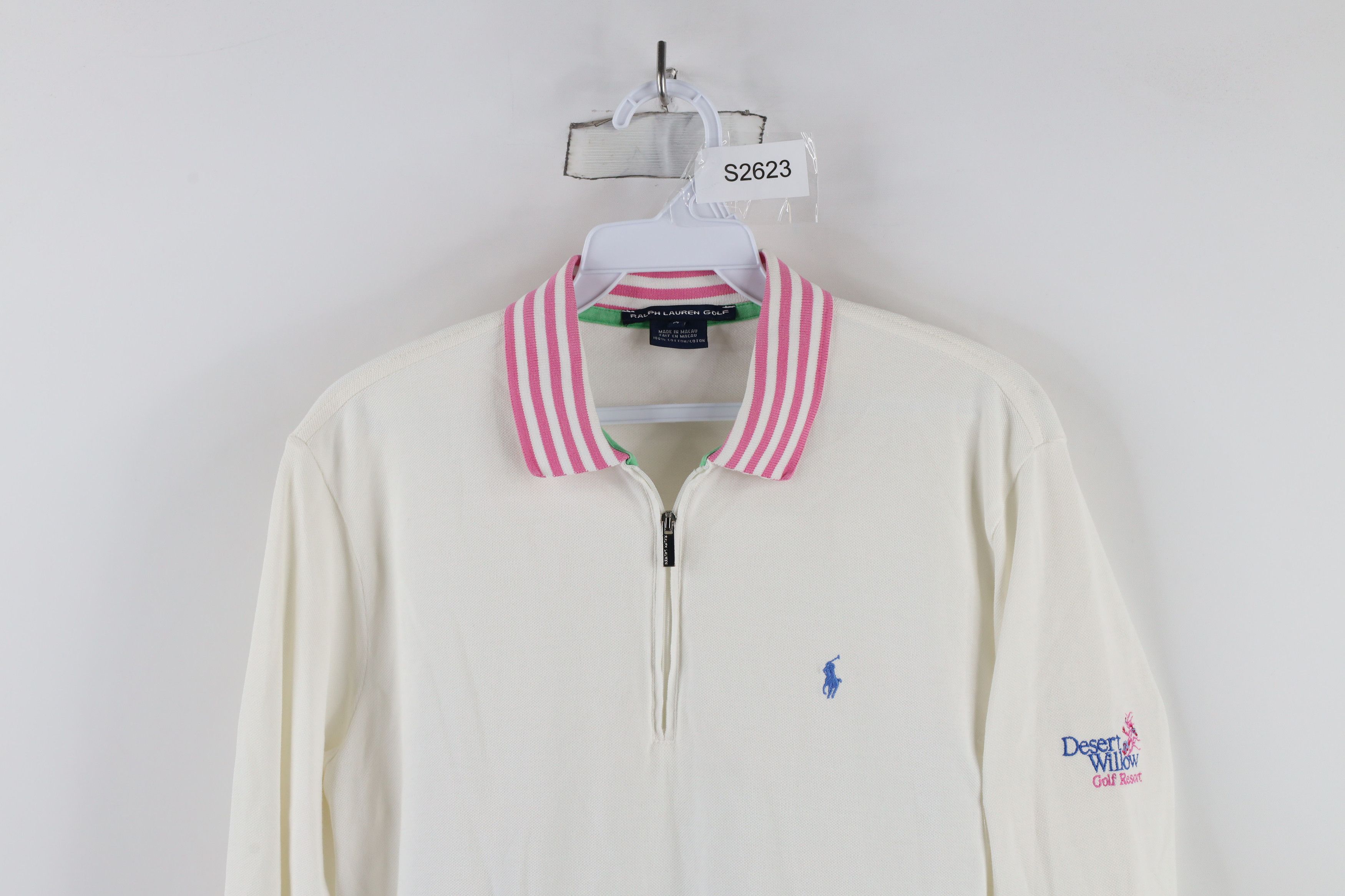 Ralph Lauren × Vintage Ralph Lauren Golf Knit Half Zip Long Sleeve Polo Shirt Size M / US 6-8 / IT 42-44 - 2 Thumbnail