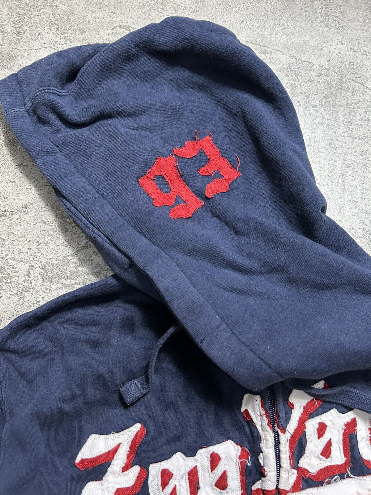 Zoo York 2000s Zoo York Patchwork Big Logo Zip Up Hoodie Size US XL / EU 56 / 4 - 6 Thumbnail