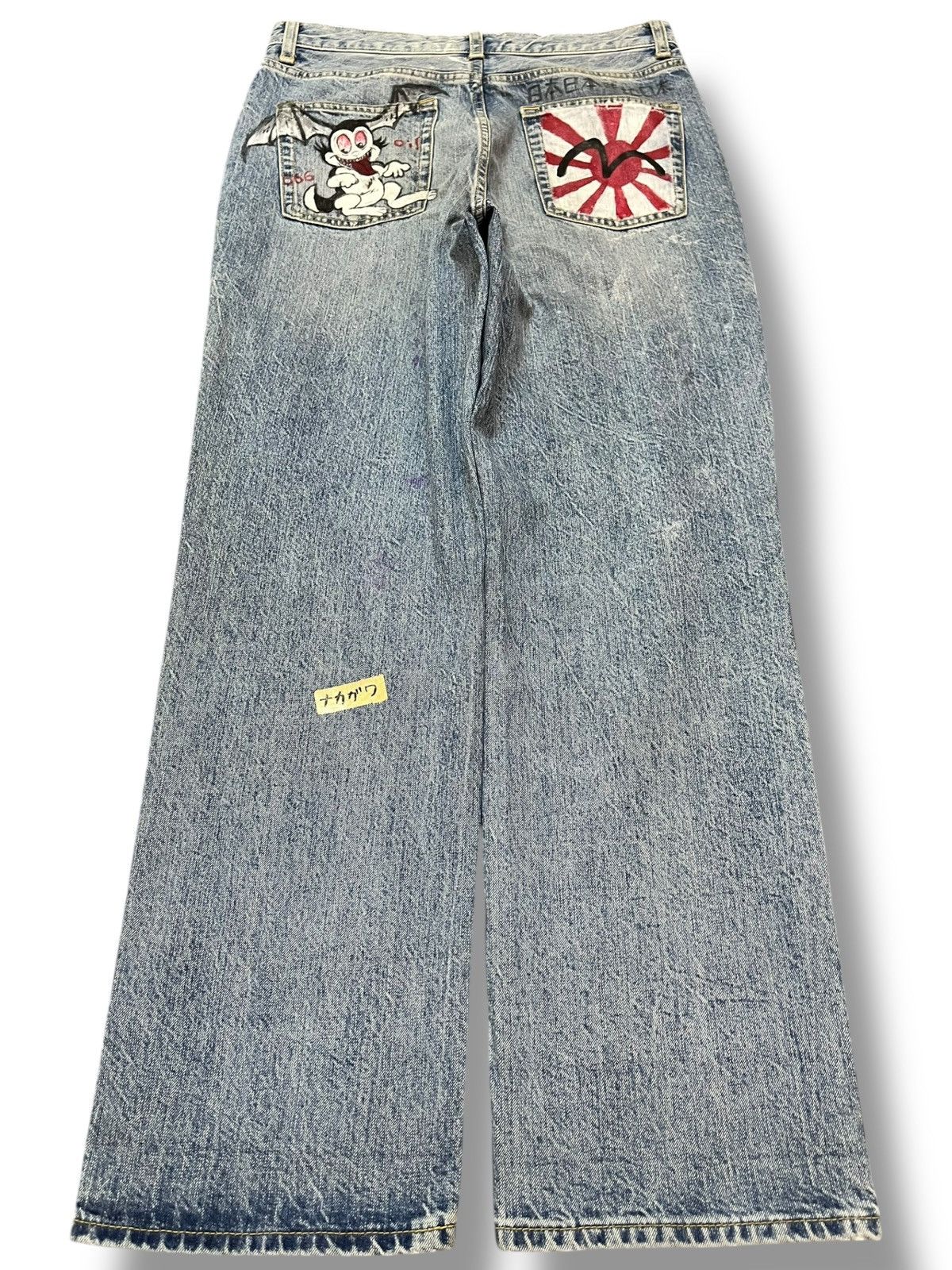 GU Vintage GU Sketch Drawing Faded Denim Size US 30 / EU 46 - 5 Thumbnail