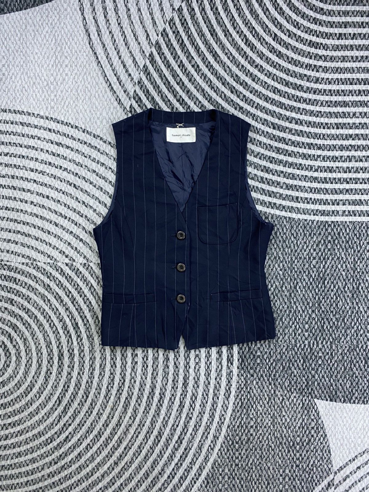 Tsumori Chisato Tsumori Chisato By Issey Miyake Striped Vest Jacket Size S / US 4 / IT 40 - 1 Thumbnail