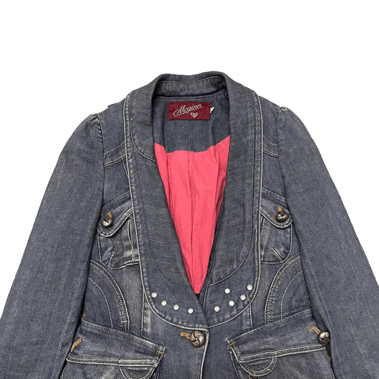 If Six Was Nine Vtg Mcginnn Denim Indigo Jacket If Six Was Nine Inspired Size XS / US 0-2 / IT 36-38 - 2 Thumbnail