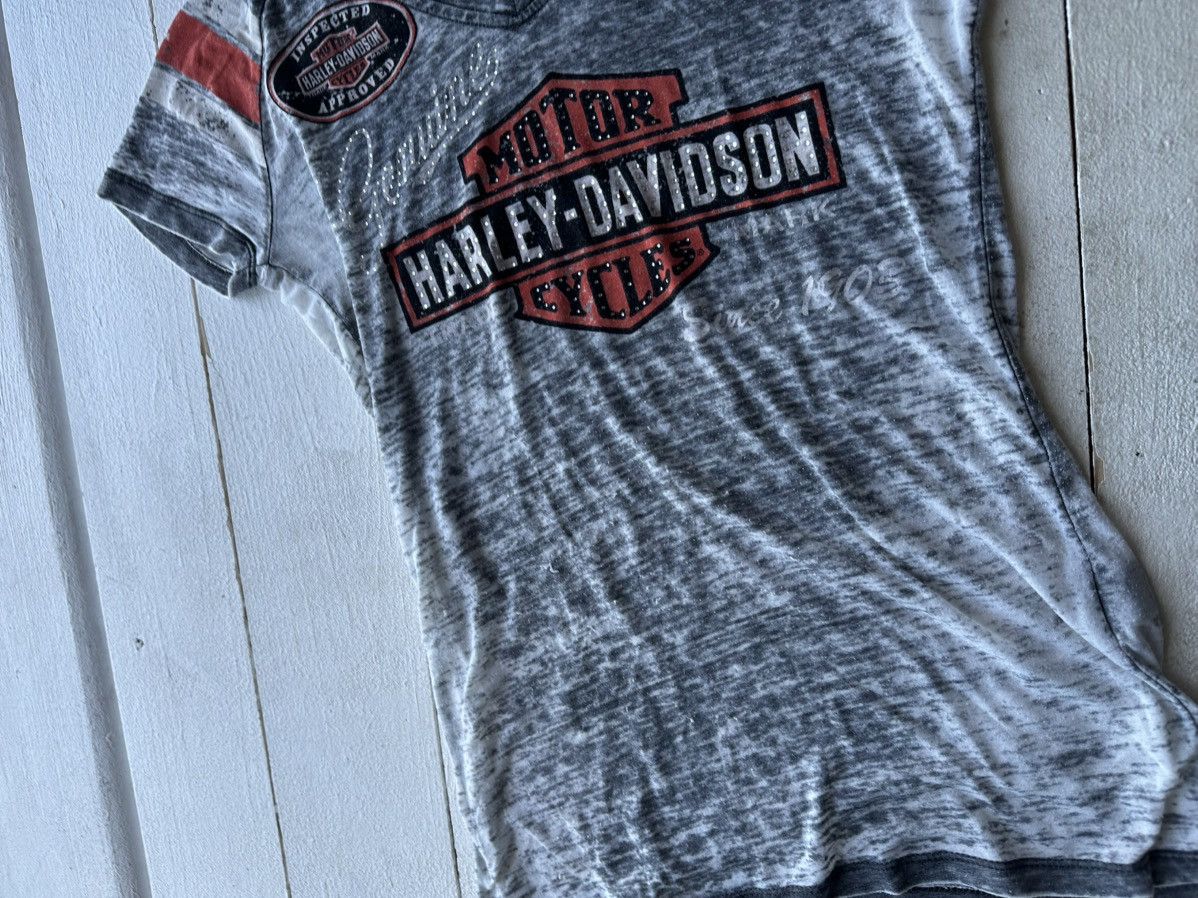 Harley Davidson 🚨VNTG HARLEY DAVIDSON WOMEN GRAY TEE BIG LOGO Size S / US 4 / IT 40 - 3 Thumbnail