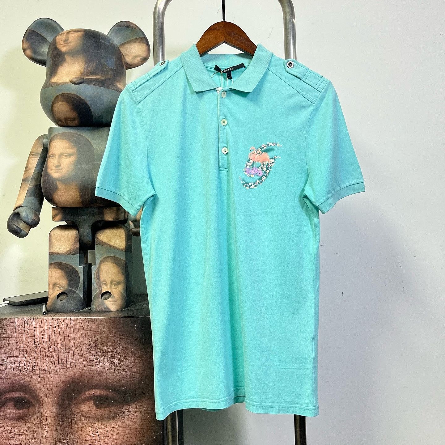 Gucci Gucci Flamingo Embroidery Polo Shirt Size L Size US L / EU 52-54 / 3 - 1 Thumbnail