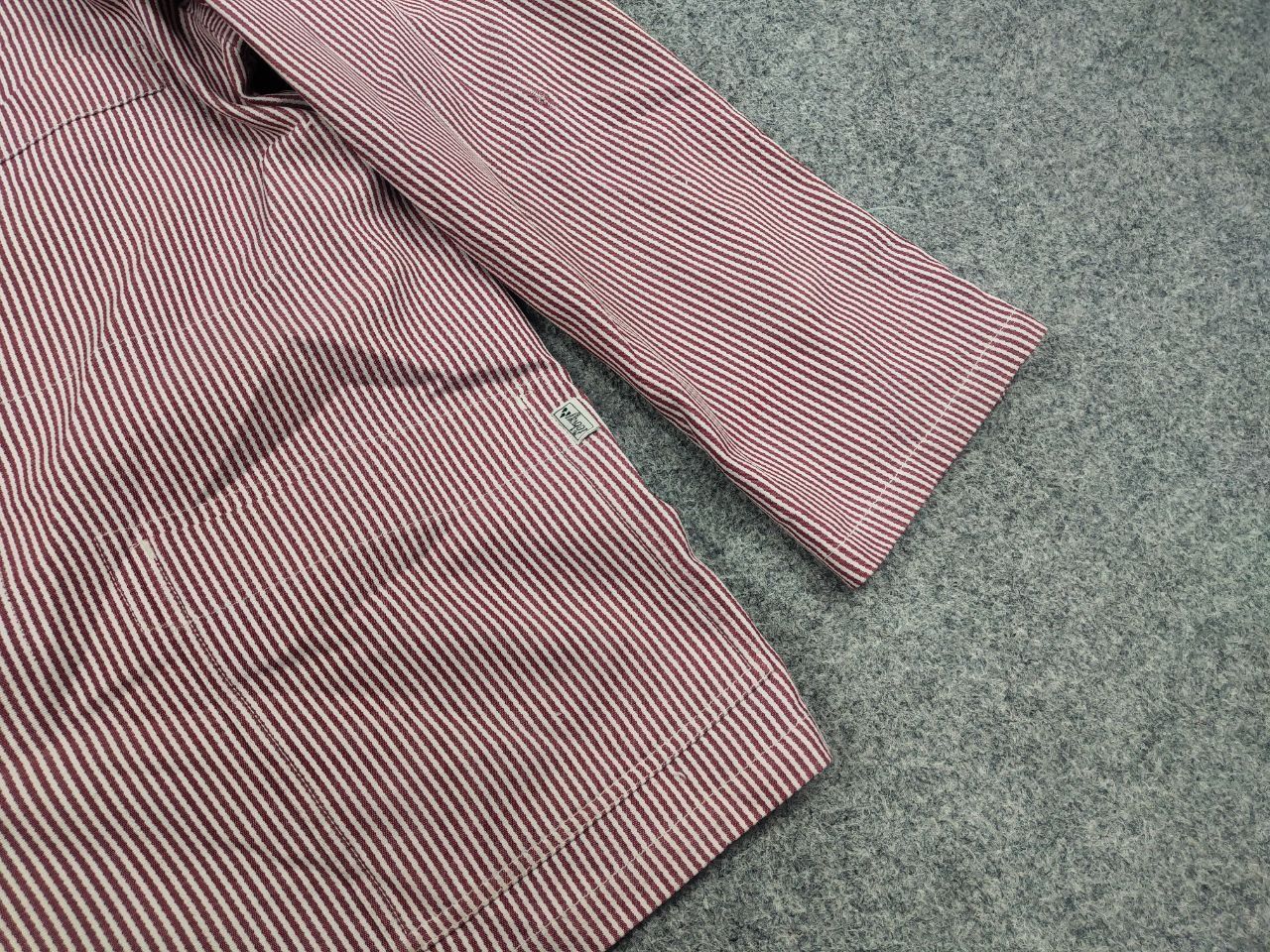 Vintage Vintage 70's Febvay Thin red stripe French Work Jacket Size US L / EU 52-54 / 3 - 12 Thumbnail