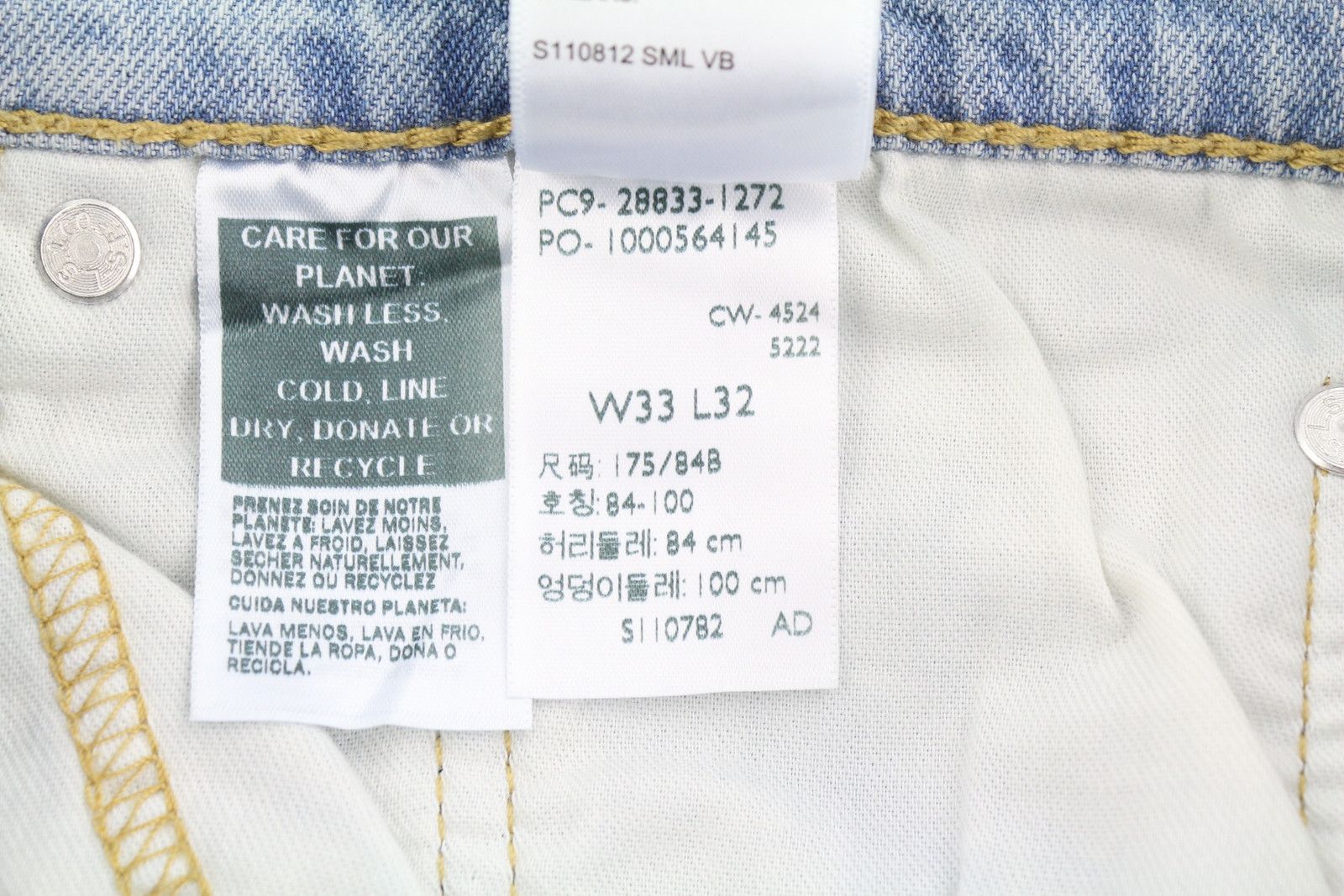 Levi's 512 W33/L32 Slim Taper Faded Blue Jeans 87083 Size US 33 - 10 Thumbnail