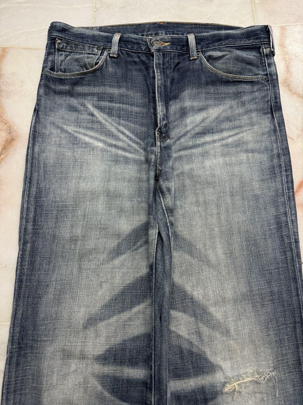Levi's 💥Grunge💥Vintage 90s Levi's Lot552 Thrashed Distressed Insane Size US 33 - 4 Thumbnail
