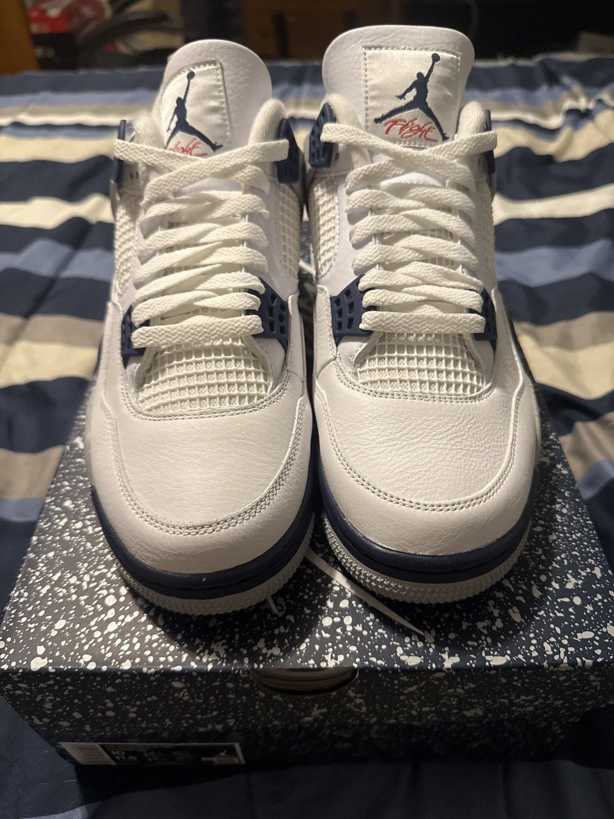 Jordan Brand Jordan 4 Retro Midnight Navy Size US 10 / EU 43 - 3 Thumbnail
