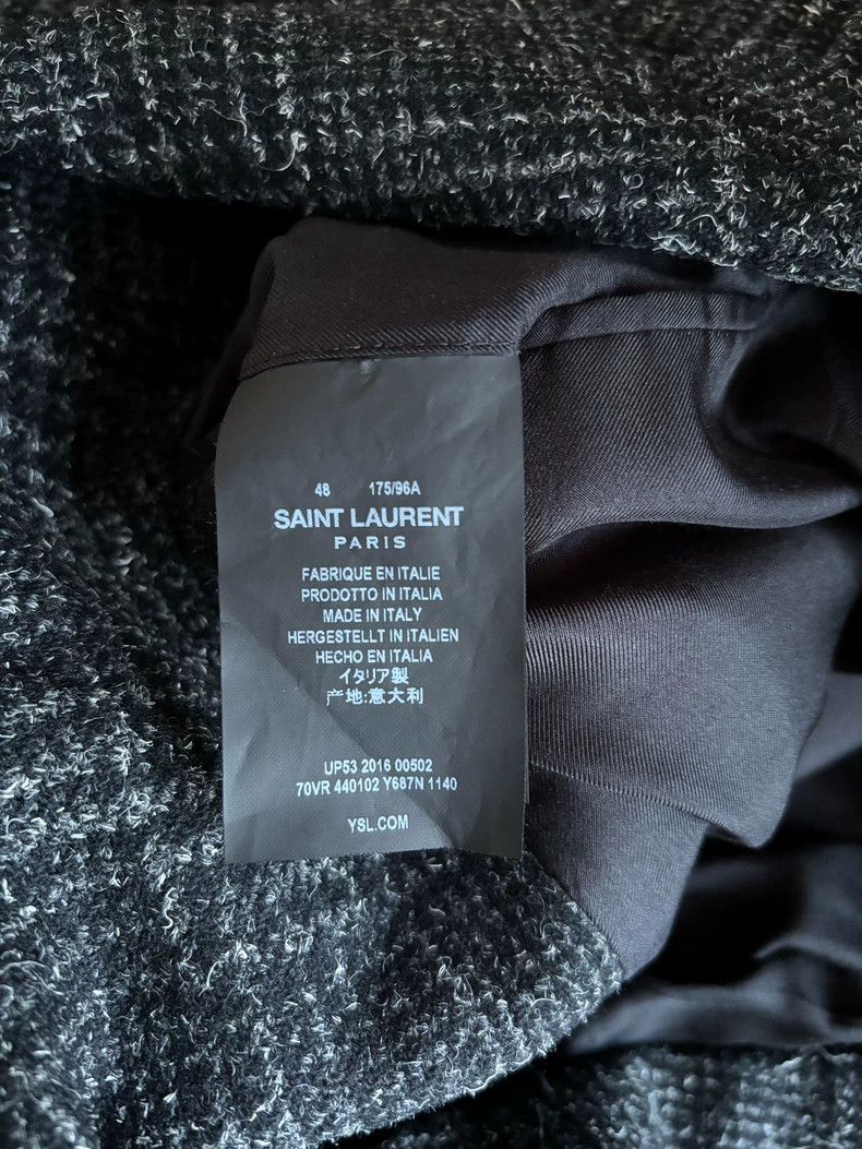 Saint Laurent Paris Saint laurent paris 16 FW black grey prince of Wales plaid Size 48R - 4 Thumbnail