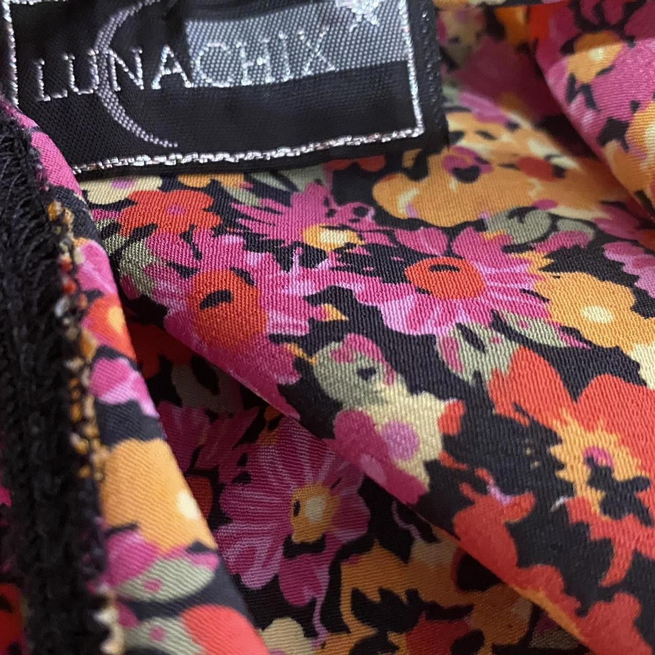 Designer Vintage 90's Floral Skirt Size 28" / US 6 / IT 42 - 4 Thumbnail