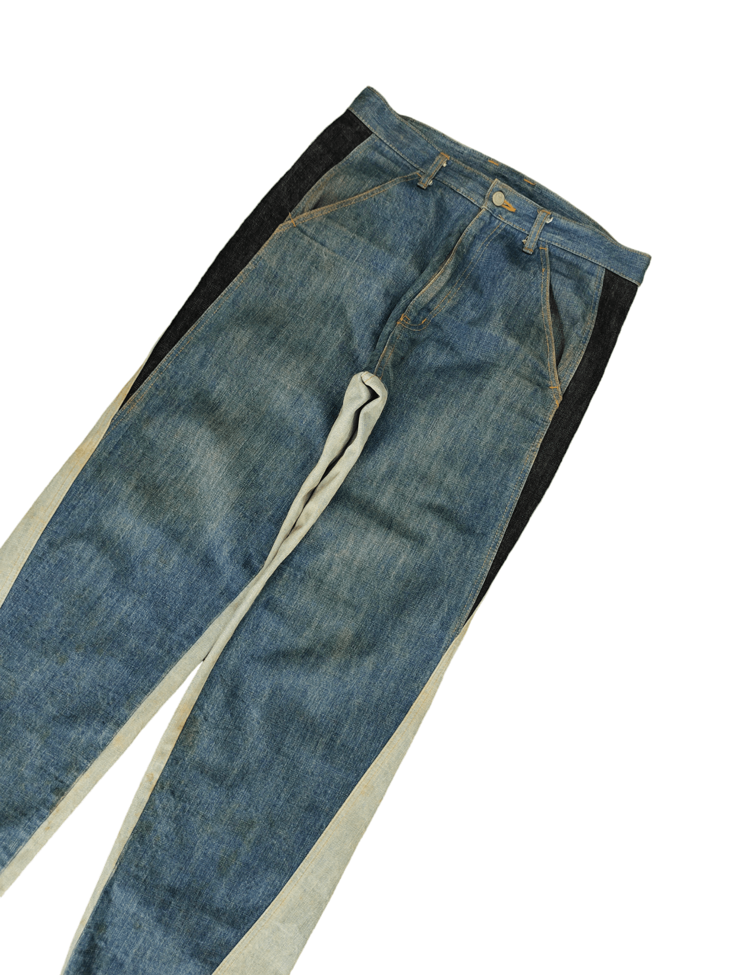 Comme des Garcons × Undercover Baggy Jean Mackdaddy Japan Tri Color Wide Leg Denim Y2k Jnco Size US 32 / EU 48 - 5 Thumbnail