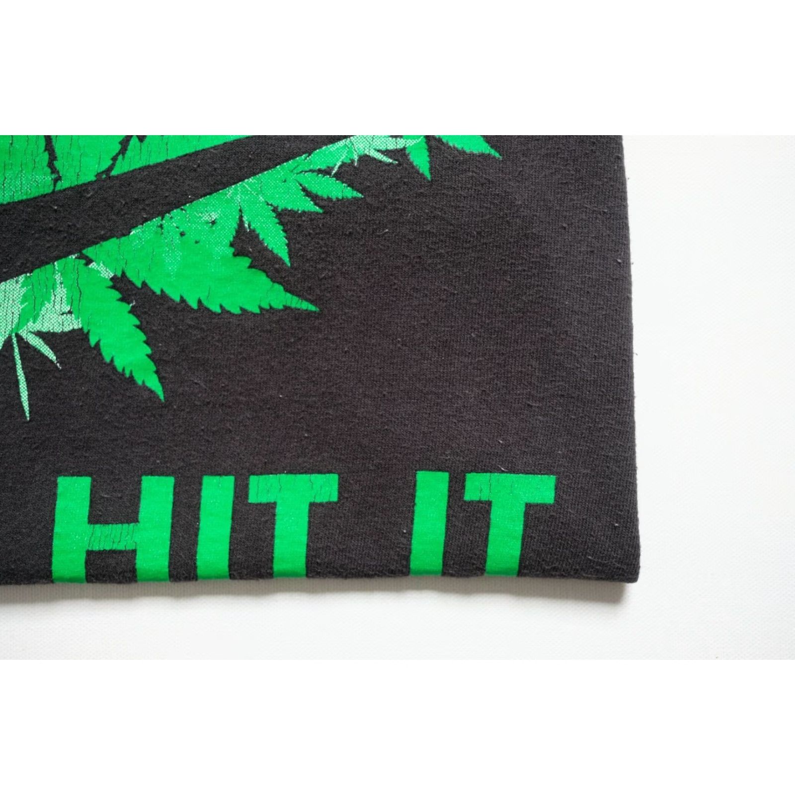 Delta VINTAGE Delta T-Shirt Mens Shirt Regular Black 16" PIT TO PIT 25" LENGTH SZ S Funny 90s Y2K Retro Comedy Marijuana Size US S / EU 44-46 / 1 - 4 Thumbnail