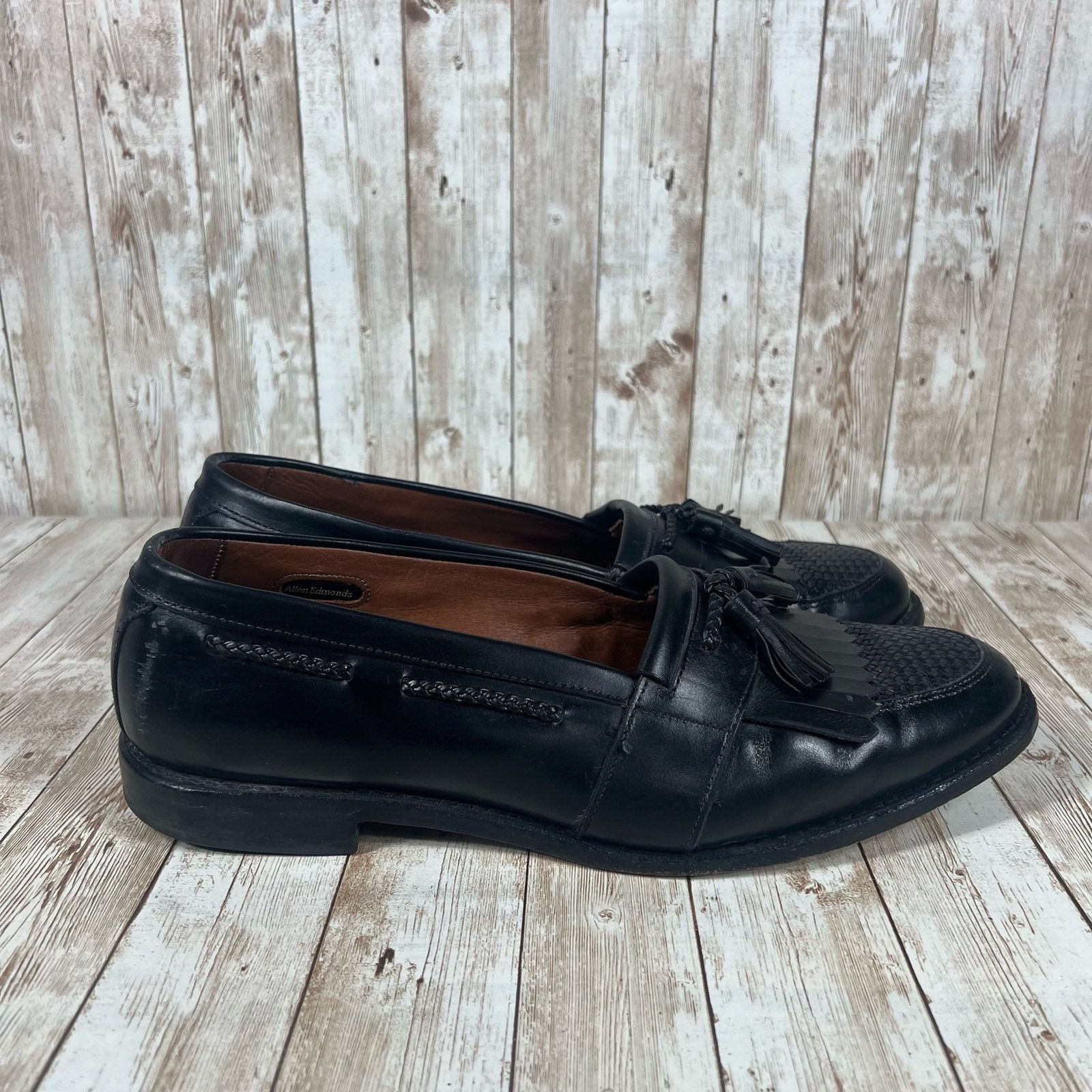 Allen Edmonds Allen Edmonds Sz 13 D Black Leather Men's Dress Shoes Size US 13 / EU 46 - 1 Thumbnail