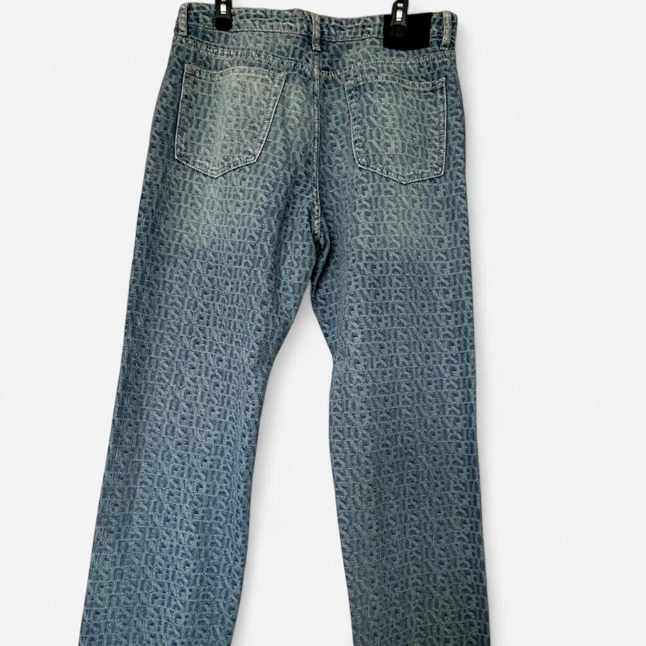 Forever 21 Forever 21 Word Print Slim Straight Jeans Size US 34 / EU 50 - 3 Thumbnail